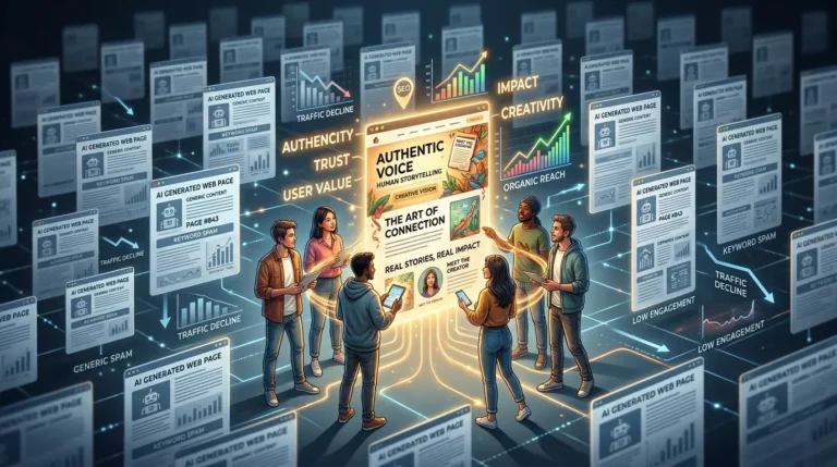 Due to a lack of genuine digital marketing strategy and human connection, AI-generated marketing content will lose website visitors in 2026.